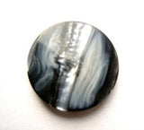 B11878 18mm Frosted Black, Greys and Semi Pearlised Shank Button - Ribbonmoon