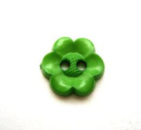 B10167 13mm Meadow Green Flower Shaped Button - Ribbonmoon