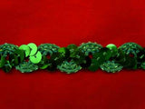 SQBRAID24 16mm Bottle and Jade Green Sequin Briad, Iridescent Stitching - Ribbonmoon