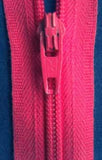 Z0432 YKK 46cm Bright Geranium Pink Nylon No.3 Closed End Zip - Ribbonmoon