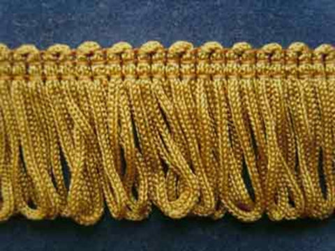 FT1032 28mm Old Gold Dense Looped Dress Fringe - Ribbonmoon