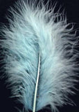 MARAB36 Sky Blue Marabou Feathers, 20 per pack. 10cm x 15cm approx