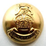 B6556 22mm Gold Metal Domed Shank Button with a Coat of Arms Design - Ribbonmoon