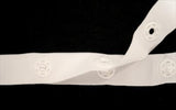 POP04 25mm White Polyester Popper Snap Tape, 20 Fastenings per Metre - Ribbonmoon