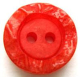B7918 22mm Deep Orange Chunky Textured Rim 2 Hole Button - Ribbonmoon