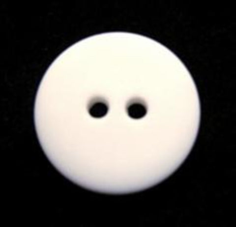 B11039 16mm White Matt 2 Hole Button - Ribbonmoon