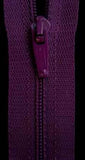 Z0270 51cm Plum AERO Lightweight Closed End Zip