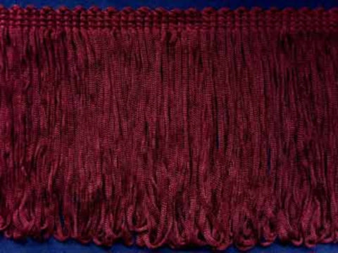 FT167 95mm Maroon Dense Looped Dress Fringe - Ribbonmoon