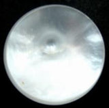 B8597 22mm Pearlised White Shimmery Button, Hole Built into the Back - Ribbonmoon