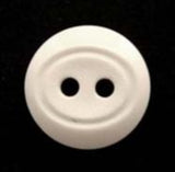 B5129 14mm White Oval Matt Centre 2 Hole Button - Ribbonmoon