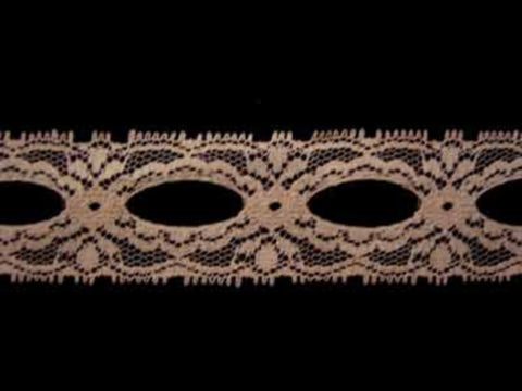L260 35mm Beige Eyelet or Knitting In Lace - Ribbonmoon