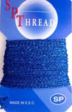 GLITHREAD13 Royal Blue Decorative Glitter Thread, Washable,10 Metre Card - Ribbonmoon