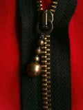 Z0024 15cm Black No.3 Closed End Zip with Brass Teeth - Ribbonmoon