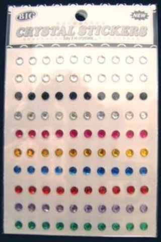STICKJEWEL38 5mm Assorted Colour Self Adhesive Diamonte Rhinestones - Ribbonmoon