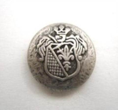 B3001L 20mm Lead Heavy Metal Alloy Shank Button, Coat of Arms Design