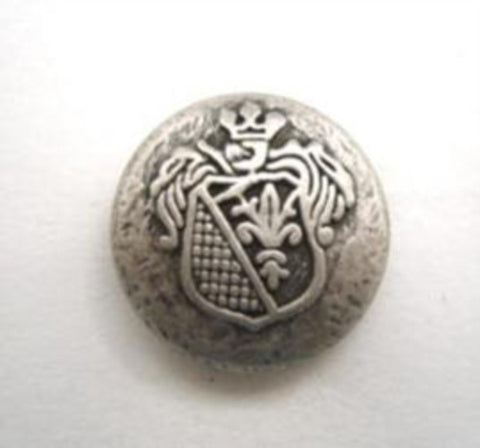 B3001L 20mm Lead Heavy Metal Alloy Shank Button, Coat of Arms Design