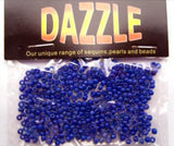 BEAD42 2mm Royal Blue Glass Rocialle Beads, size 8/0 - Ribbonmoon