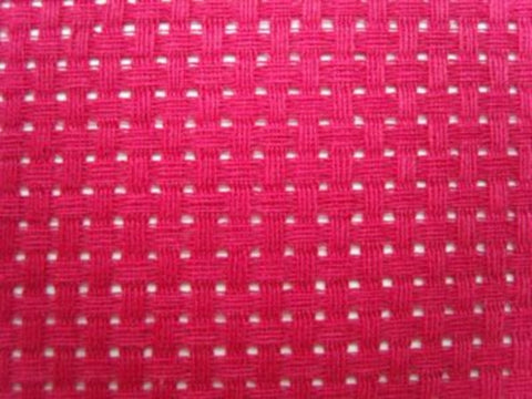 Embroidery Matting (Binca) Block Weave, 7 Holes per Inch 25cm x 35cm Deep Pink - Ribbonmoon