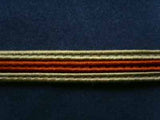 FT1241 10mm Rich Brown and Pale Khaki Green Corded Braid - Ribbonmoon