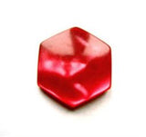 B10598 17mm Cardinal Red Hexagonal Polyester Shank Button - Ribbonmoon