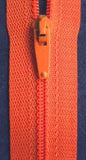 Z0300 56cm Pale Pastel Orange Nylon Lightweight Closed End Zip - Ribbonmoon