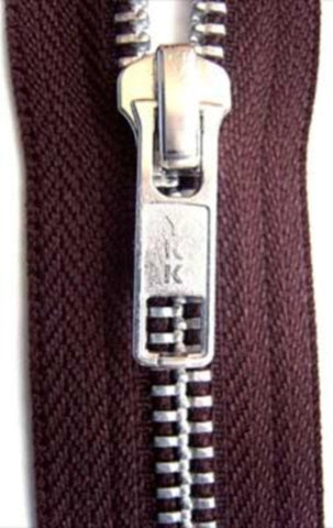 Z0033 33cm Brown YKK Metal Teeth No.5 Open End Zip