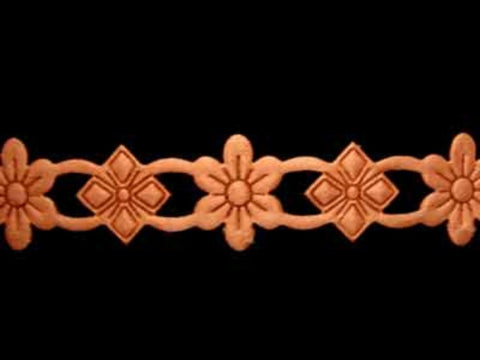 DT43 20mm Apricot Lightly Padded Daisy Trim - Ribbonmoon