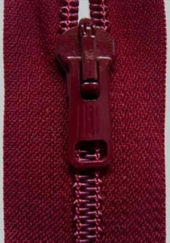 Z2104 48cm Light Maroon Nylon No.5 Open End Zip - Ribbonmoon