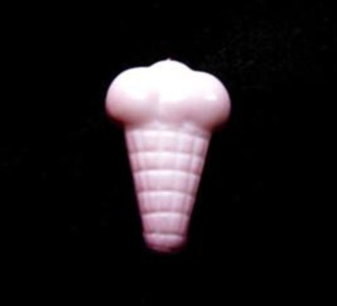 B17782 17mm Baby Pink Ice Cream Shaped Novelty Shank Button