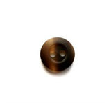 B17418 10mm Deep Tortoise Shell Browns Bone Sheen 2 Hole Button - Ribbonmoon