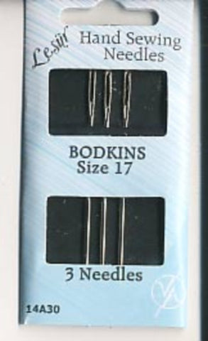N007 Bodkins Hand Sewing Needles Size 17, 3 Needles. - Ribbonmoon