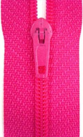 Z3135C 18cm Shocking Pink Nylon No.3 Pin Lock Closed End Zips - Ribbonmoon
