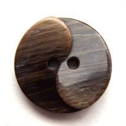 B11749 20mm Frosted Brown Goss 2 Hole Button - Ribbonmoon