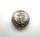 B15049 14mm Gidled Poly Shank Button with an Anchor Design - Ribbonmoon