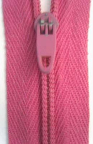 Z4495 50cm Geranium Pink Nylon Pin Lock No.3 Closed End Zip - Ribbonmoon