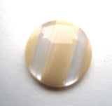 B16217 17mm Pearl and Cream Variegated Polyester Shank Button - Ribbonmoon