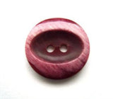 B11568 16mm Frosted Burgundy Glossy Oval Centre 2 Hole Button - Ribbonmoon
