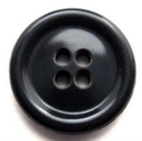 B11642 22mm Dark Smoked Grey Glossy 4 Hole Button - Ribbonmoon