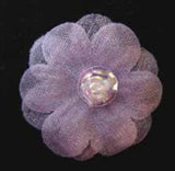 RB474 25mm Lilac Sheer Flower with an Iridescent Sequin and Pearl Centre