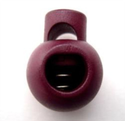 B16088 23mm Burgundy Spring Loaded Cord Stop Toggle - Ribbonmoon
