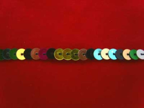 SQC07 6mm Random Mixed Coloured Strung Sequins - Ribbonmoon