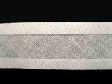 BB044 25mm White 100% Cotton Bias Binding Tape - Ribbonmoon