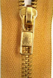 Z3925 27cm Mustard Gold No.4 Closed End Zip with Brass Teeth - Ribbonmoon