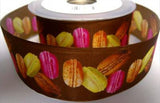 R7315 40mm Macarons design Ribbon by Berisfords with Wire Edges - Ribbonmoon