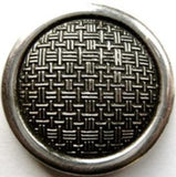 B17650 38mm Anti Silver Gilded Textured Poly Shank Button - Ribbonmoon