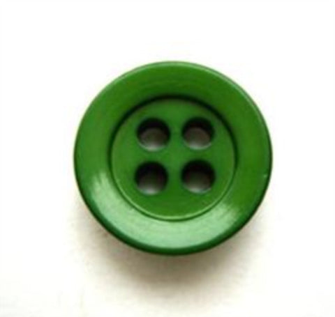 B10459 16mm Emerald Green Glossy 4 Hole Button - Ribbonmoon