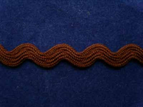 RIC109 9mm Chocolate Brown Ric Rac Braid - Ribbonmoon