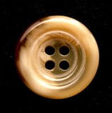 B6734 17mm Brown and Creams Aaran Gloss 4 Hole Button - Ribbonmoon