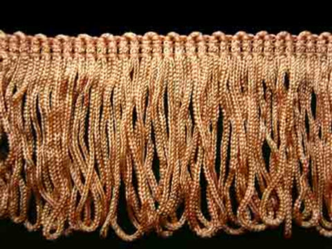 FT1452 48mm Dusky Peach Melba Dense Looped Dress Fringe - Ribbonmoon