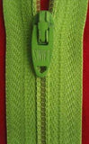 Z0407 46cm Dusky Lime Green Nylon No.3 Closed End Zip - Ribbonmoon